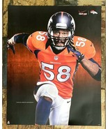 VON MILLER FULL SIZE POSTER 2012 VERIZON DENVER BRONCOS LB-28x22&quot; - €20,29 EUR