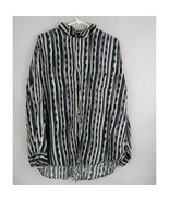 Roundtree &amp; Yorke Women&#39;s Black &amp; White Striped Blouse Size XXL - $22.84 CAD