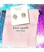 Kate Spade Mini Small Square Stud Earrings - Opal Glitter Brand New With... - $34.64