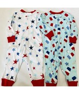 Baby Patriotic Zipper Sleeper 3 6 Months Stars and Popsicles Outfit Set - £13.29 GBP