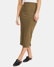 FREE PEOPLE Womens Skirt Highlands Midi Elegant Stylish Khaki Size XS OB969621  - £44.44 GBP