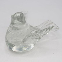 Vintage Verre Transparent Oiseau Figurine - £38.51 GBP