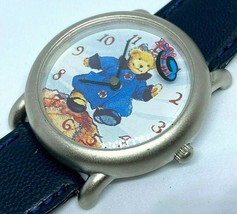 NEW VTG The Muffy Vanderbear Silver Moving Hat Leather Analog Quartz Watch Hours - £6.82 GBP