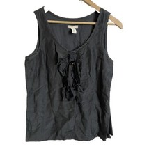 J. Crew Womens Silk Blend Cotton Feel Sleeveless Ruffle Top Size 6 - £12.77 GBP