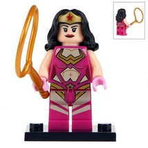 Pink Wonder Woman DC Universe Minifigures Block Toy Gift For Kids - £2.21 GBP