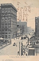 Syracuse New York~South Salina STREET-H L Woehler Photo Postcard 1907 Pstmk - £5.55 GBP