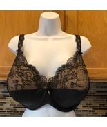 NEW Curvy Couture Tulip Lace Balconette Lined Underwire Bra US Size 46 G - £28.22 GBP