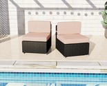 2Pcs Patio Set, Sectional, Modular Wicker Couch Furniture, Outdoor Loves... - $442.99