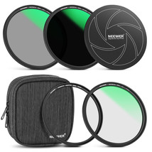 NEEWER 77mm Magnetic Adapter Ring ND1000 & MCUV & CPL Lens Filter & Cap Kit - $128.99