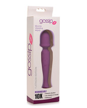Curve Toys Gossip Silicone Vibrating Wand 10x - Violet - £23.38 GBP