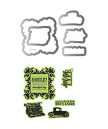 Sizzix Framelits Dies 6/Pkg W/Clear Stamps By Echo Park-Times &amp; Seasons - £33.96 GBP