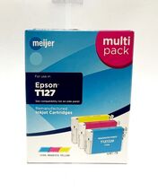Meijer Remanufactured Ink Cartridges for Epson T127 - COLOR (C, M, Y) - $5.98