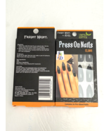 2-Pack Fright Night Press On Nails Claws Long 24 Pre-Glued Nails Black H... - $23.50 CAD