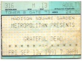 Grateful Dead Concert Ticket Stub September 13 1991 Madison Square Garde... - $49.49