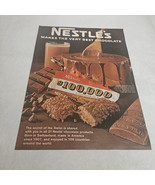 Nestle&#39;s Makes the Very Best Chocolate $100,000 Bar Vintage Print Ad 1968 - $10.98