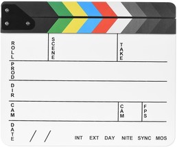 Professional Movie Directors Clapboard Photography Studio Video TV Acryl... - £29.31 GBP