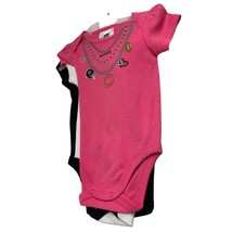 NFL New 3 pc set Infant Girls Baby 3 6 months 1 piece bodysuits Pink Whi... - £7.83 GBP