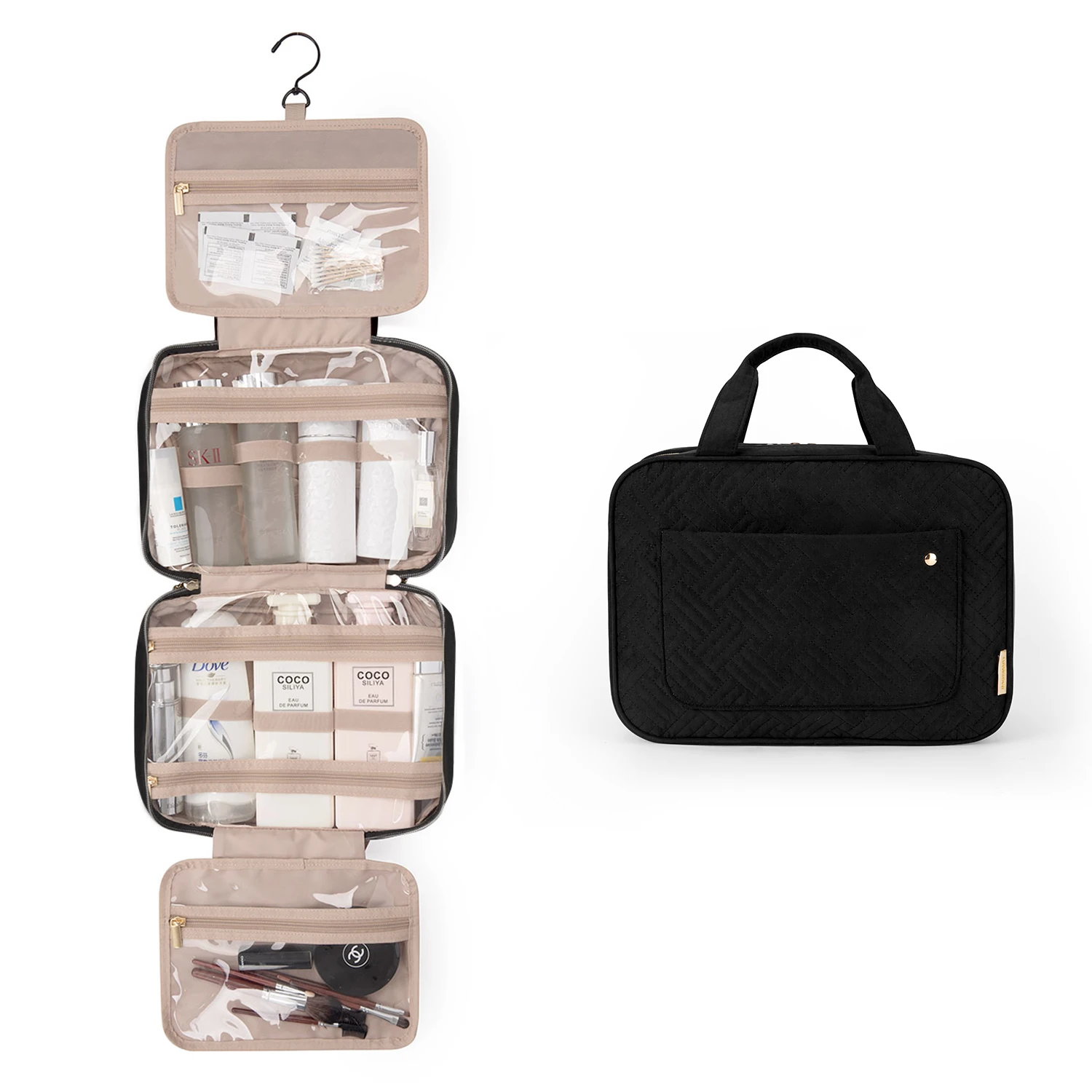 BAGSMART Toiletry Bag with Hanging Hook Water-resistant Makeup Bag Trave... - £90.91 GBP