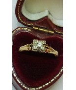 Art Deco&quot; K &amp;P&quot;Design  14kt yellow  Gold .15ct Solitaire  Diamond Filigr... - $28,273.67 MXN