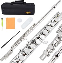 Closed-Hole Student Flutes, 16-Key Beginner Flutes, Nickel-Plated Professional - £84.82 GBP