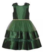 Girls Christmas Dress Bonnie Jean Green Sleeveless Holiday Party-size 16 - $44.55