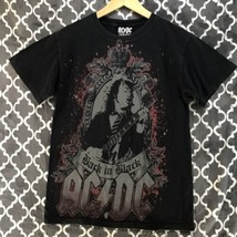AC/DC Back In Black Band T Shirt Black Mens Sz S - £9.67 GBP