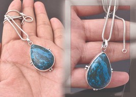 Copper Turquoise Gemstone 925 Sterling Silver Handmade Women Best Pendant PSV - £54.69 GBP+