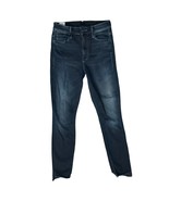 Mother The Stunner Zip Two Step Fray Last Call Dark Wash Skinny Jeans si... - $77.42 CAD