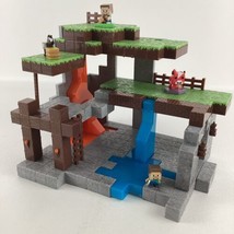 Minecraft Building Set Overworld Nano Scene Mini Action Figures 2021 Jada Toys - £29.95 GBP