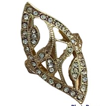 Tree of Life Ring 6 Contemporary Costume 39 Glass Stones Gold Tone Fashion - £6.39 GBP