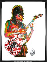 Eddie Van Halen Guitar Metal Rock Music Poster Print Wall Art 18x24 - £21.58 GBP