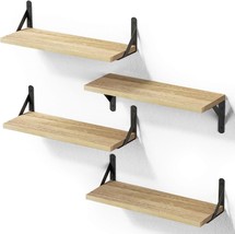 Four-Piece Wall-Mounted Room Shelf Sets, Rustic Wooden Floating, And Bathroom. - £24.97 GBP