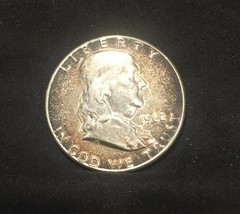 1962 Franklin Half Dollar RF with Awesome Color Both Sides - £24.55 GBP