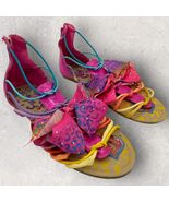 Nickelodeon Jojo Siwa Bow Rainbow Gladiator Sandals Big Kids shoes size 6 - $25.65