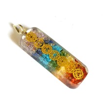 Seven Chakra Orgone Pendent with 7 Natural Gemstone - $7.91
