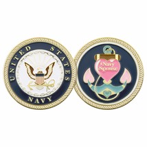 NAVY SPOUSE ANCHOR MILITARY LOGO 1.75&quot; CHALLENGE COIN - $34.99