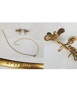 antique wire rim glasses GOLD FILLED pinz-nez spectacles AO American Opt... - $39.99