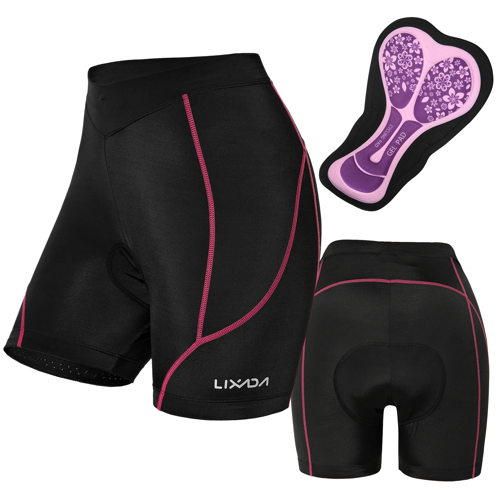 Lixada Women Cycling Shorts 3D Foam Gel Padded Shockproof Mountain Racing Bike S - £112.60 GBP