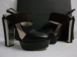 Calvin Klein Collection EU 39 US 9 M Avra Black Suede Heels New Womens S... - £466.31 GBP