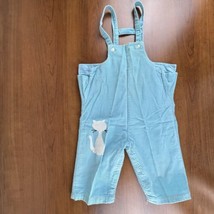 Vintage Health-Tex 18 Month Blue Coveralls with Snaps on Legs White Kitt... - £11.67 GBP