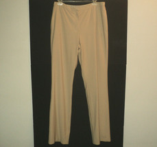 Sigrid Olsen Dress Pants Womens Size 12 Tan Straight Legs Pick Stitching... - £22.72 GBP