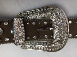 NOCONA WOMENS FLOWER BLING STUDDED FASHION BELT Fits 27-33” - $49.48