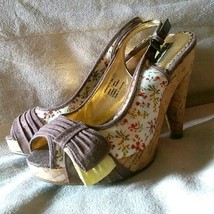 Not Rated Heels - Open Toe Floral Heels - Stunning Heels - Size 7 - $17.99