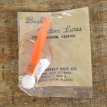 NOS Buck&#39;s Custom Lures Split Tail Swimmer Soft Lure Jig Orange White Head 1/2oz - £5.65 GBP