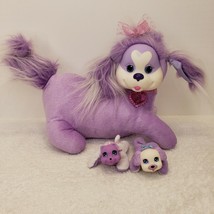 Puppy Surprise White Purple Sparkle Mom 2 Puppies Babies 2015 Boy Girl Plush - £8.05 GBP