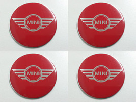 Mini 6 - Set of 4 Metal Stickers for Wheel Center Caps Logo Badges Rims  - £19.90 GBP+