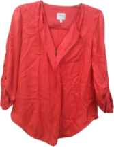 Armani Collezioni Orange Zip Front Blouse, Made in Italy - £119.47 GBP