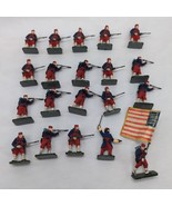 Lot Of (20) Partially Painted Civil War Zouaves 1/72 Scale Miniatures - $549.54 MXN
