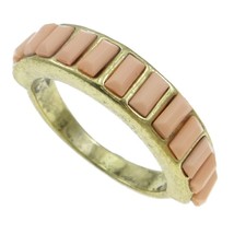 Wholesale Bulk Lot 10 Gold Tone Art Deco Style Pink Faceted Cab Rings Size 7 - £11.92 GBP