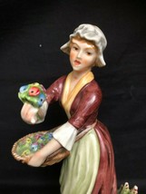 Antiek Porcelain. GOEBEL lady that sells flowers. Several marks - £73.50 GBP